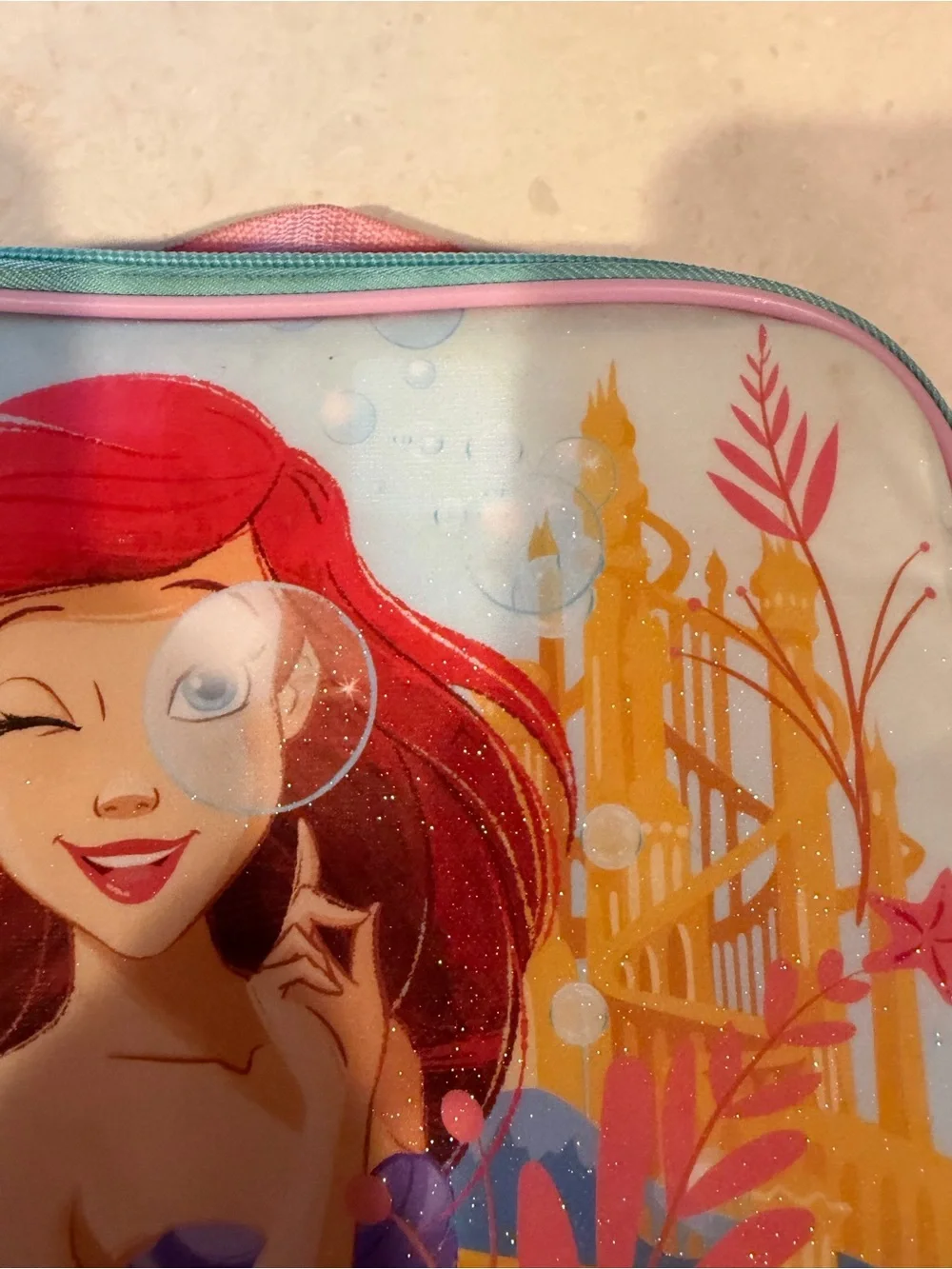 Disney Princess Little Mermaid Ariel glitter insulated lunch box
